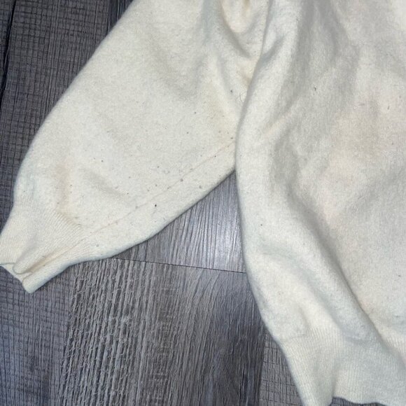 Italian Merino Wool Sweater Women’s Small Karaka Ivory Butter Soft - Picture 5 of 11